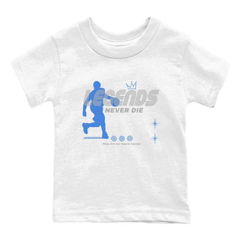 3s Lucky Shorts shirts to match jordans Legends Never Die best t shirts to wear with jordans Air Jordan 3 Lucky Shorts match shoes to clothes SNRT Sneaker Tees Youth Baby White 2 tee