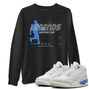 3s Lucky Shorts shirts to match jordans Legends Never Die best t shirts to wear with jordans Air Jordan 3 Lucky Shorts match shoes to clothes SNRT Sneaker Tees unisex cotton Black 1 shirts