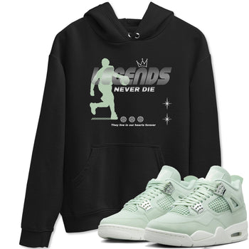 4s seafoam shirts to match jordans Legends Never Die sneaker match tees Air Jordan 4 Abundance match shoes to clothes SNRT Sneaker Tees unisex cotton Black 1 shirts