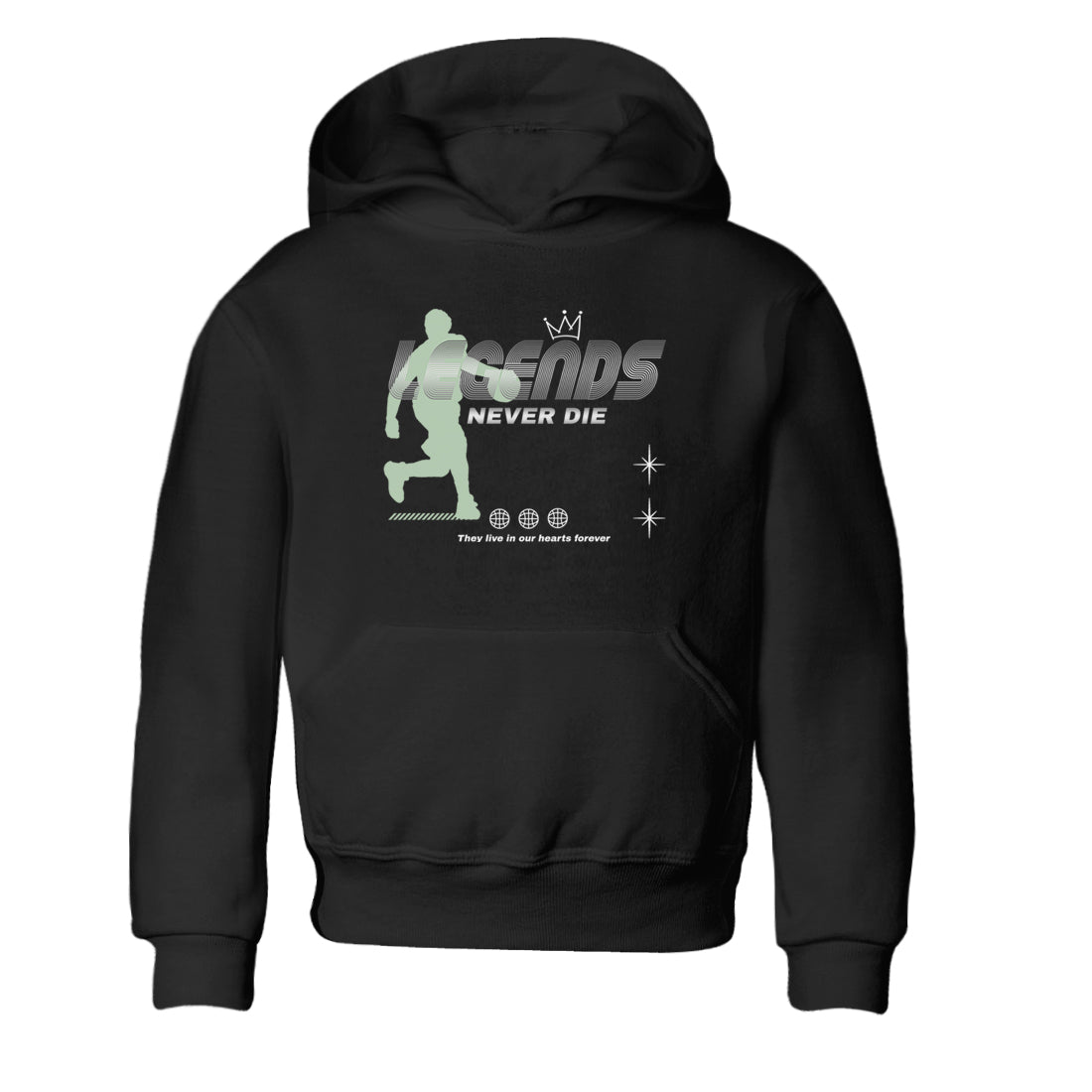 4s seafoam shirts to match jordans Legends Never Die sneaker match tees Air Jordan 4 Abundance match shoes to clothes SNRT Sneaker Tees Youth Baby Black 2 tee