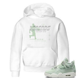 4s seafoam shirts to match jordans Legends Never Die sneaker match tees Air Jordan 4 Abundance match shoes to clothes SNRT Sneaker Tees Youth Baby White 1 tee
