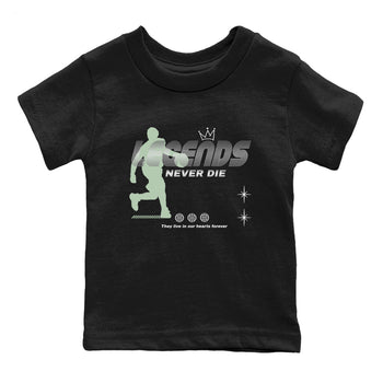 4s seafoam shirts to match jordans Legends Never Die sneaker match tees Air Jordan 4 Abundance match shoes to clothes SNRT Sneaker Tees Youth Baby Black 2 tee