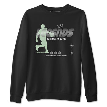 4s seafoam shirts to match jordans Legends Never Die sneaker match tees Air Jordan 4 Abundance match shoes to clothes SNRT Sneaker Tees unisex cotton Black 2 shirts