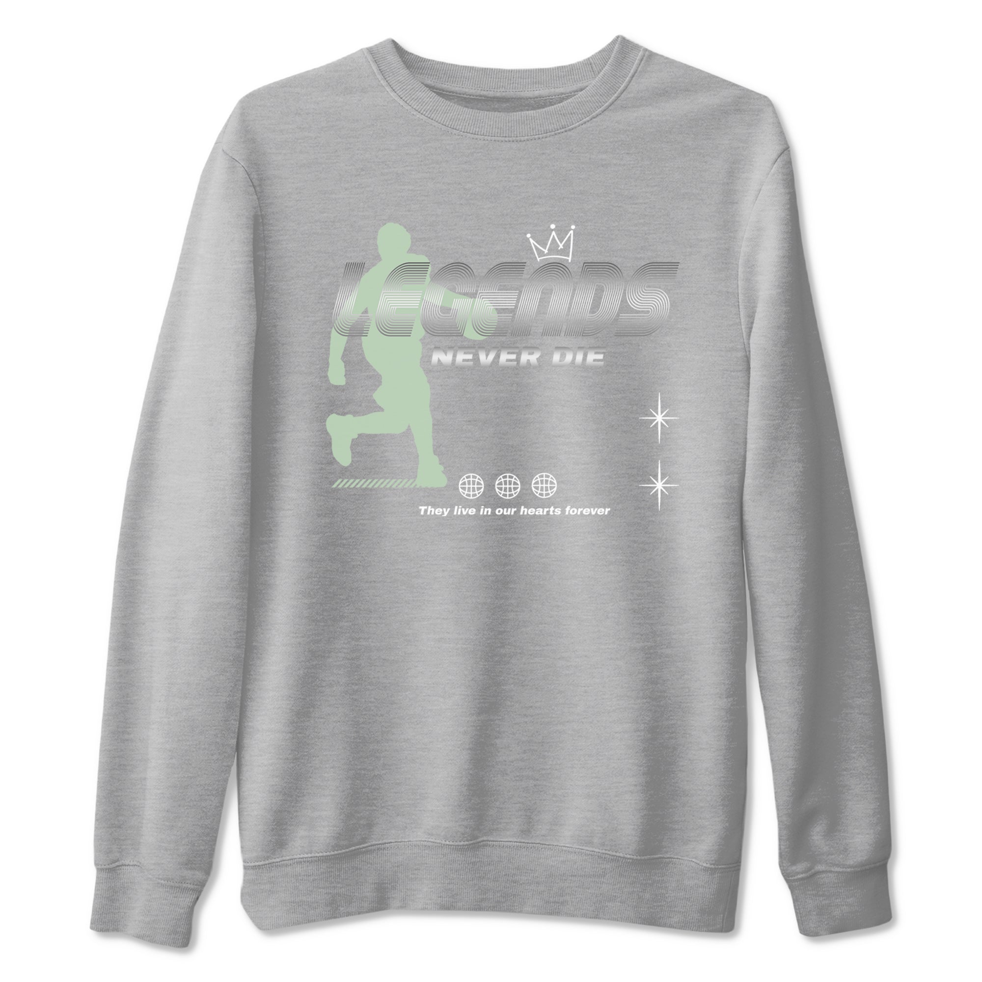 4s seafoam shirts to match jordans Legends Never Die sneaker match tees Air Jordan 4 Abundance match shoes to clothes SNRT Sneaker Tees unisex cotton Heather Grey 2 shirts