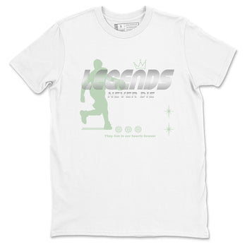 4s seafoam shirts to match jordans Legends Never Die sneaker match tees Air Jordan 4 Abundance match shoes to clothes SNRT Sneaker Tees unisex cotton White 2 shirts