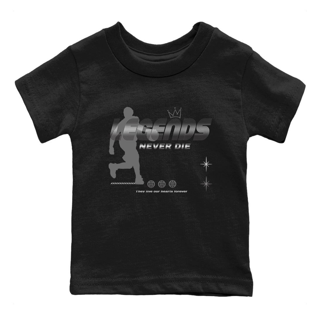 4s Black Cat shirts to match jordans Legends Never Die sneaker match tees Air Jordan 4 Black Cat match shoes to clothes SNRT Sneaker Tees Youth Baby Black 2 tee