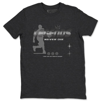 4s Black Cat shirts to match jordans Legends Never Die sneaker match tees Air Jordan 4 Black Cat match shoes to clothes SNRT Sneaker Tees unisex cotton Charcoal Heather 2 shirts