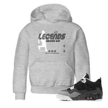 4s Fear shirts to match jordans Legends Never Die sneaker match tees Air Jordan 4 Retro Fear match shoes to clothes SNRT Sneaker Tees Youth Baby Heather Grey 1 tee