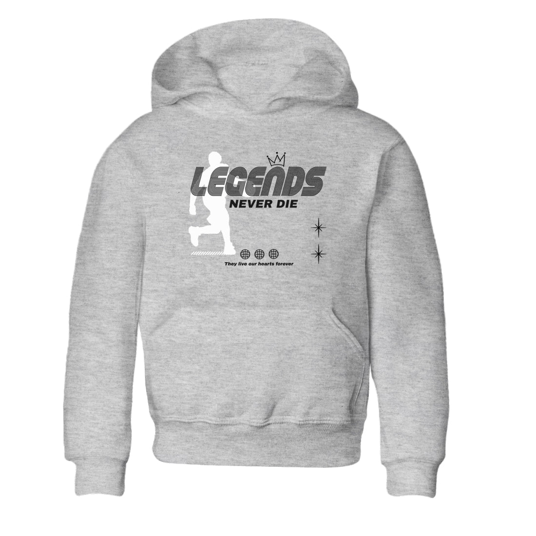 4s Fear shirts to match jordans Legends Never Die sneaker match tees Air Jordan 4 Retro Fear match shoes to clothes SNRT Sneaker Tees Youth Baby Heather Grey 2 tee