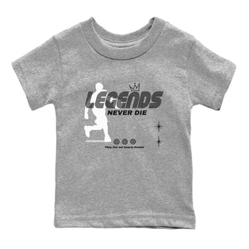4s Fear shirts to match jordans Legends Never Die sneaker match tees Air Jordan 4 Retro Fear match shoes to clothes SNRT Sneaker Tees Youth Baby Heather Grey 2 tee