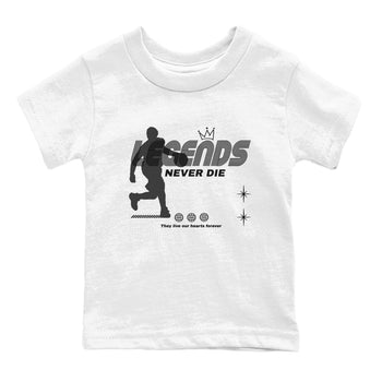 4s Fear shirts to match jordans Legends Never Die sneaker match tees Air Jordan 4 Retro Fear match shoes to clothes SNRT Sneaker Tees Youth Baby White 2 tee