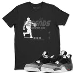 4s Fear shirts to match jordans Legends Never Die sneaker match tees Air Jordan 4 Retro Fear match shoes to clothes SNRT Sneaker Tees unisex cotton Black 1 shirts