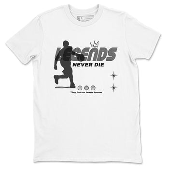 4s Fear shirts to match jordans Legends Never Die sneaker match tees Air Jordan 4 Retro Fear match shoes to clothes SNRT Sneaker Tees unisex cotton White 2 shirts