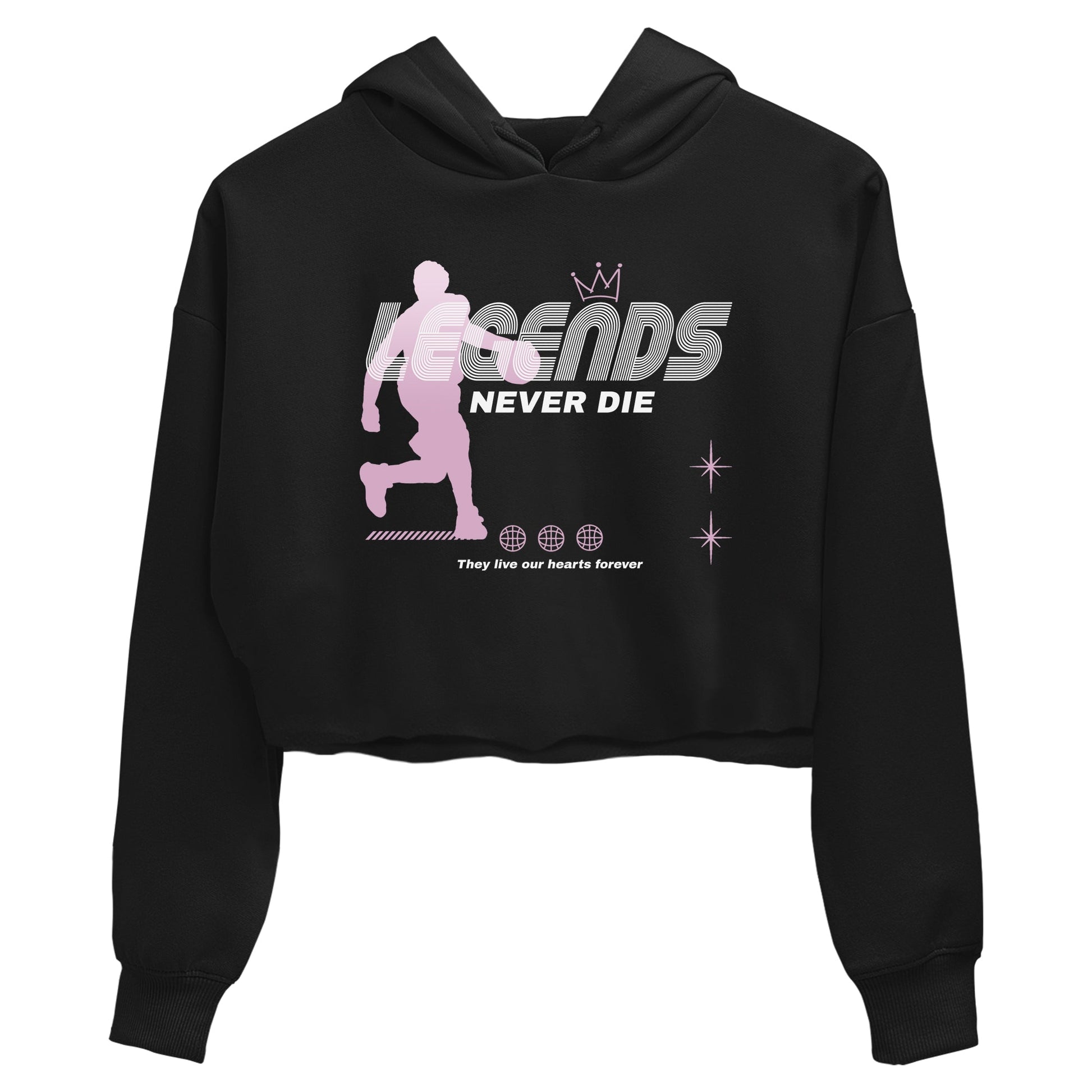 4s Retro Orchid shirts to match jordans Legends Never Die sneaker match tees Air Jordan 4 WMNS Orchid match shoes to clothes SNRT Sneaker Tees unisex cotton Black 2 crop tee