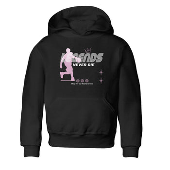 4s Retro Orchid shirts to match jordans Legends Never Die sneaker match tees Air Jordan 4 WMNS Orchid match shoes to clothes SNRT Sneaker Tees Youth Baby Black 2 tee