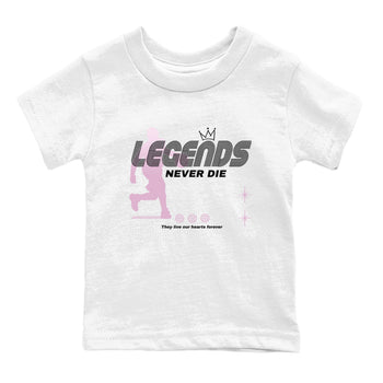 4s Retro Orchid shirts to match jordans Legends Never Die sneaker match tees Air Jordan 4 WMNS Orchid match shoes to clothes SNRT Sneaker Tees Youth Baby White 2 tee