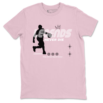 4s Retro Orchid shirts to match jordans Legends Never Die sneaker match tees Air Jordan 4 WMNS Orchid match shoes to clothes SNRT Sneaker Tees unisex cotton Pink 2 shirts