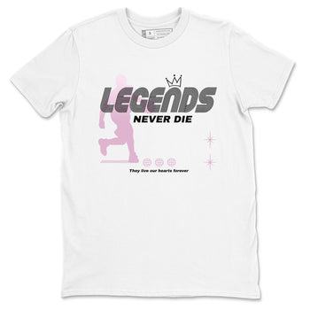 4s Retro Orchid shirts to match jordans Legends Never Die sneaker match tees Air Jordan 4 WMNS Orchid match shoes to clothes SNRT Sneaker Tees unisex cotton White 2 shirts