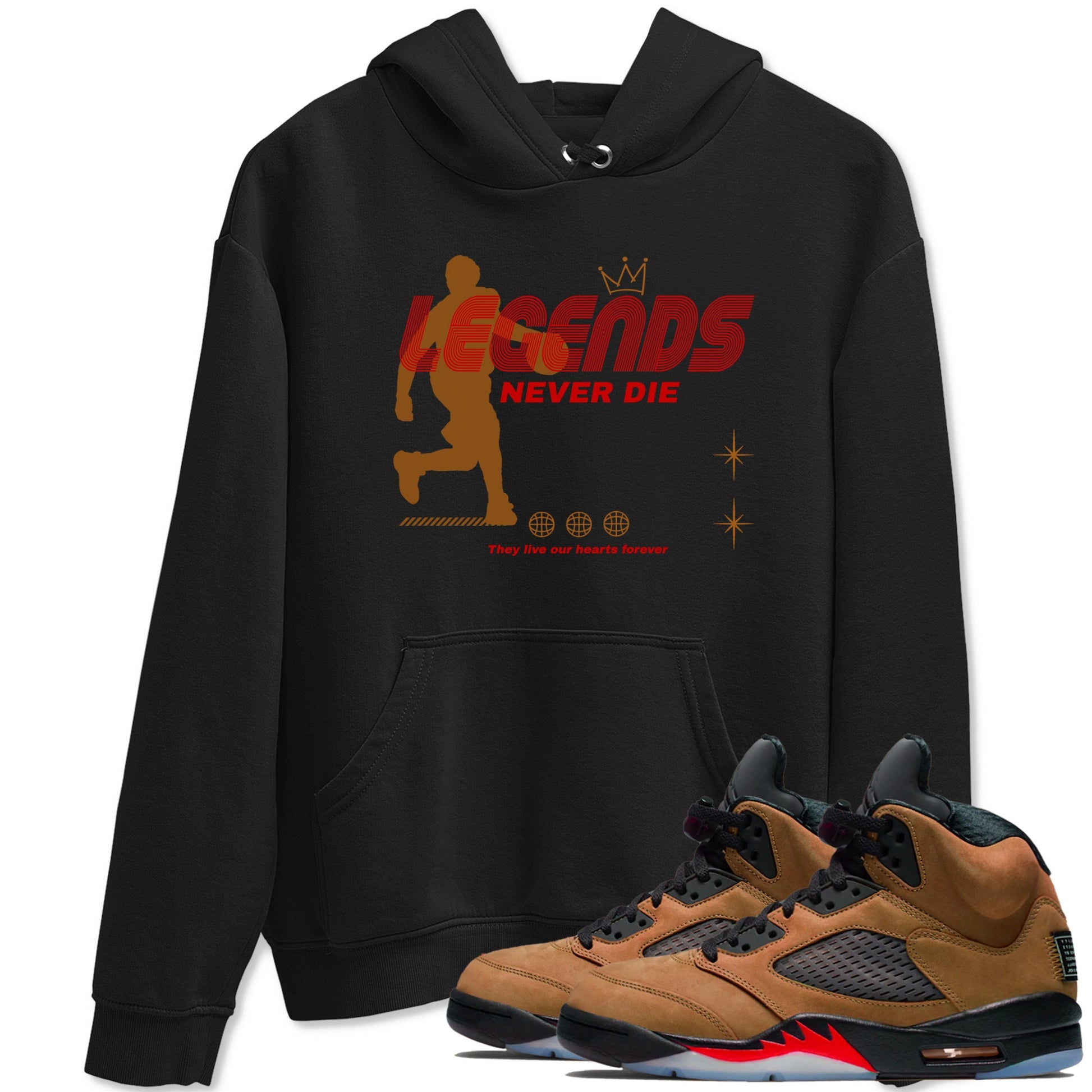 5s Archaeo Brown shirts to match jordans Legends Never Die sneaker match tees Air Jordan 5 Archaeo Brown match shoes to clothes SNRT Sneaker Tees unisex cotton Black 1 shirts