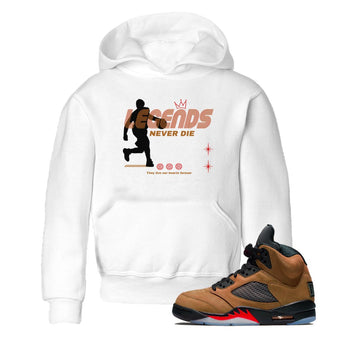5s Archaeo Brown shirts to match jordans Legends Never Die sneaker match tees Air Jordan 5 Archaeo Brown match shoes to clothes SNRT Sneaker Tees Youth Baby White 1 tee