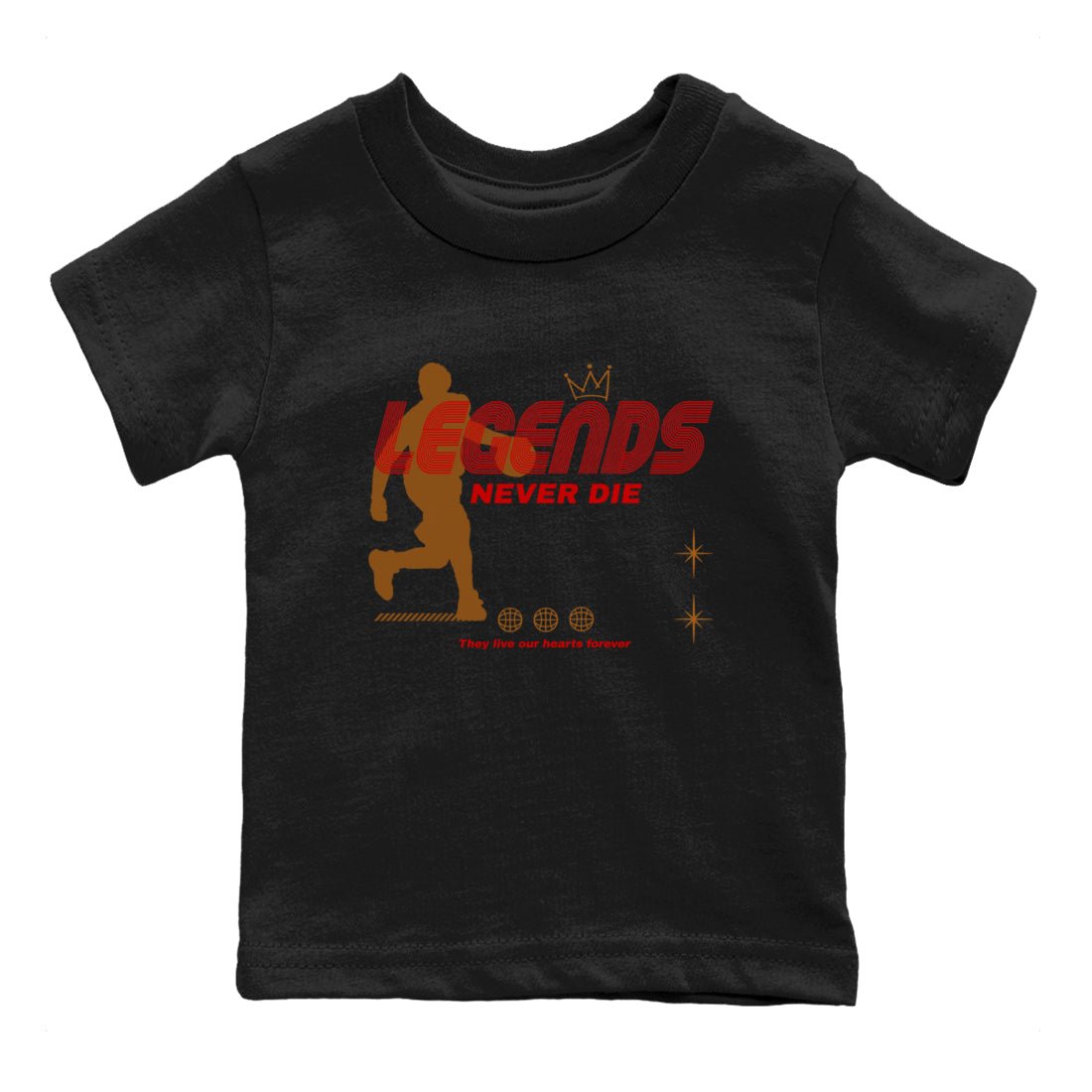 5s Archaeo Brown shirts to match jordans Legends Never Die sneaker match tees Air Jordan 5 Archaeo Brown match shoes to clothes SNRT Sneaker Tees Youth Baby Black 2 tee