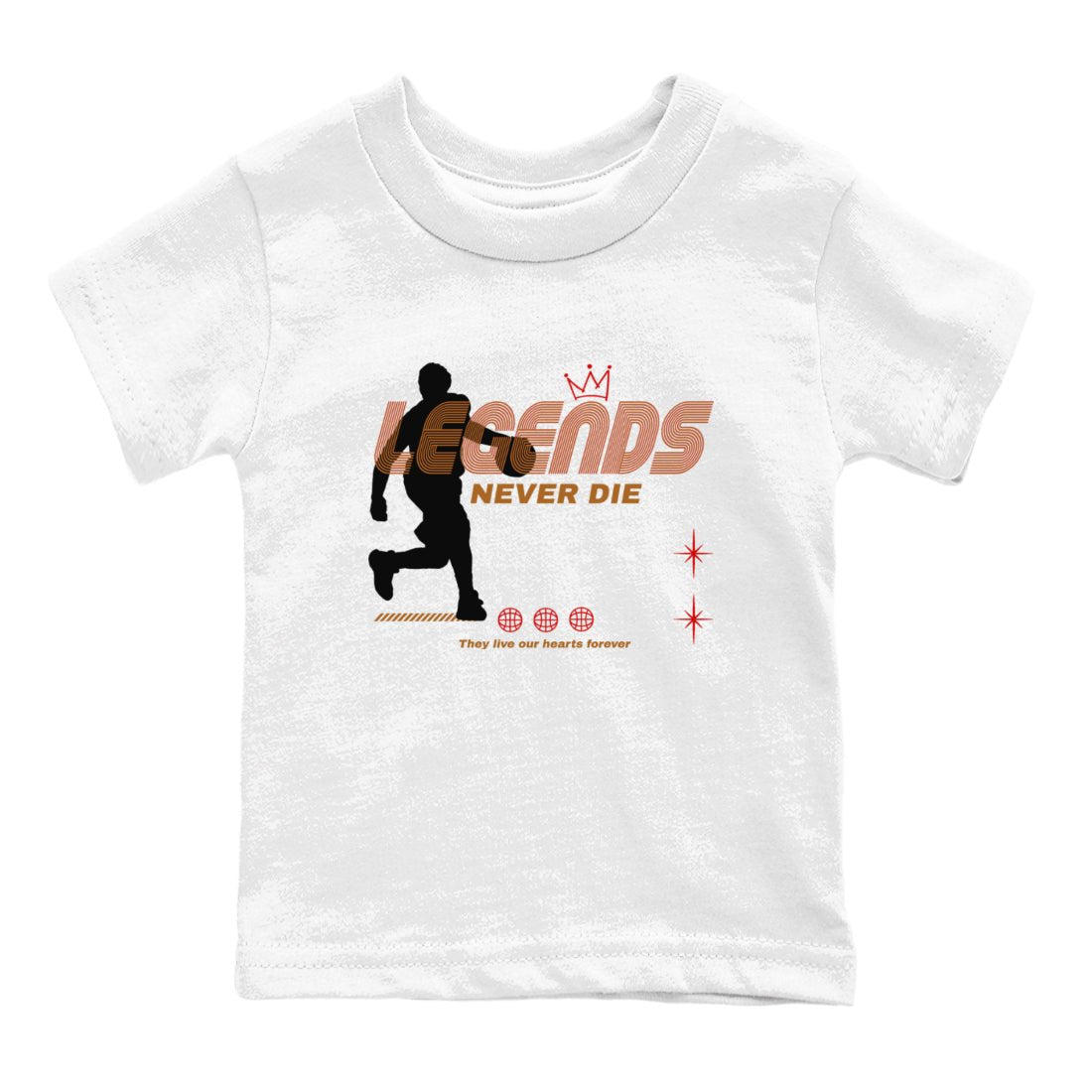 5s Archaeo Brown shirts to match jordans Legends Never Die sneaker match tees Air Jordan 5 Archaeo Brown match shoes to clothes SNRT Sneaker Tees Youth Baby White 2 tee
