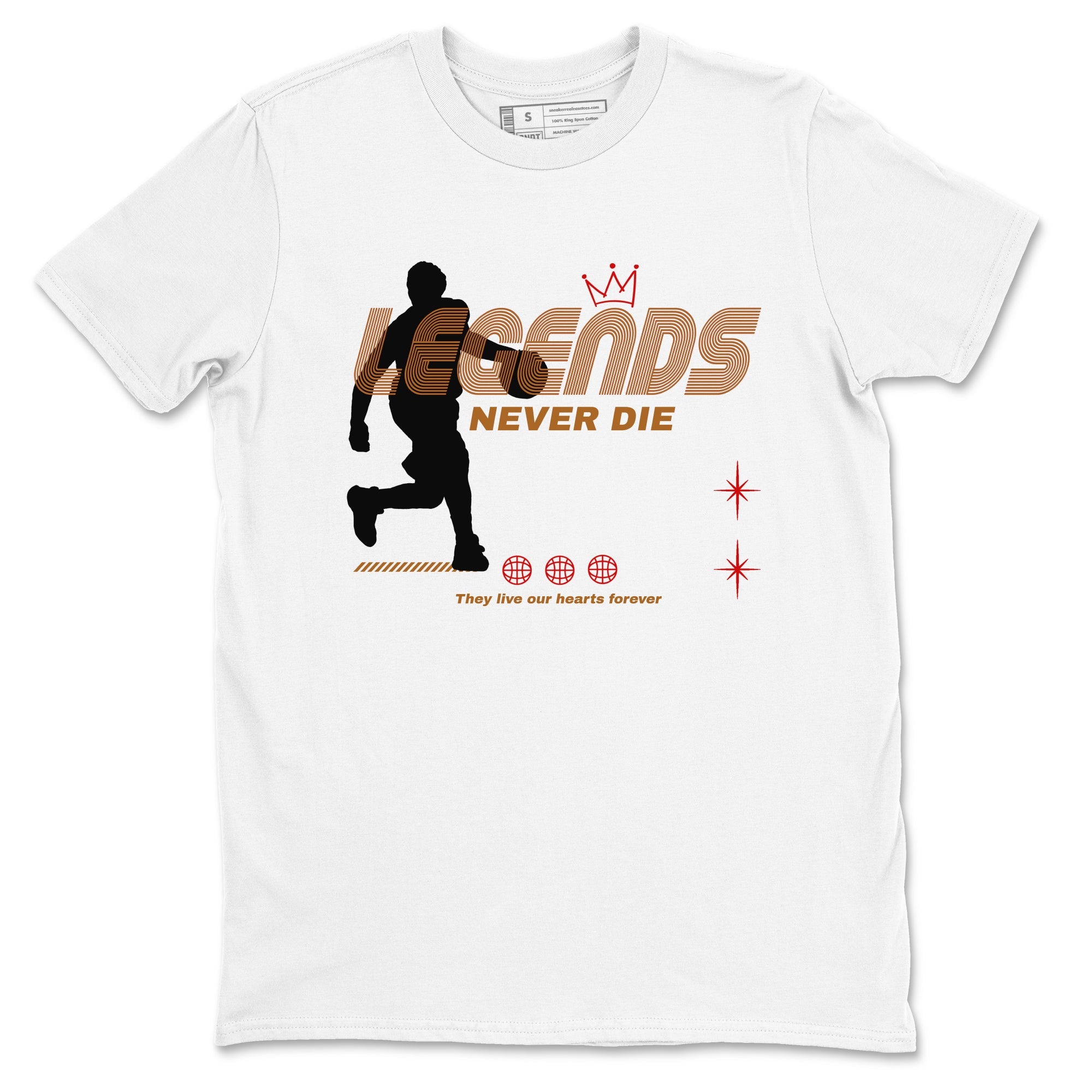 5s Archaeo Brown shirts to match jordans Legends Never Die sneaker match tees Air Jordan 5 Archaeo Brown match shoes to clothes SNRT Sneaker Tees unisex cotton White 2 shirts