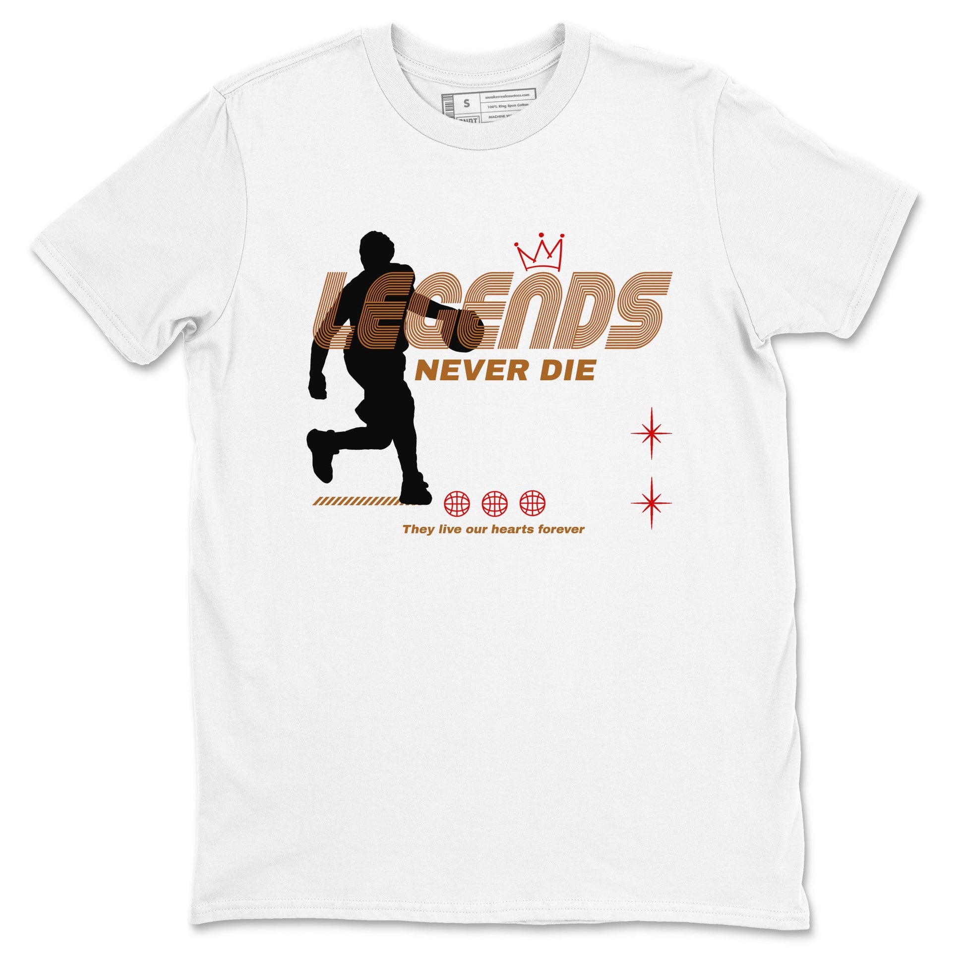 5s Archaeo Brown shirts to match jordans Legends Never Die sneaker match tees Air Jordan 5 Archaeo Brown match shoes to clothes SNRT Sneaker Tees unisex cotton White 2 shirts