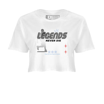 5s Black Metallic Reimagined shirts to match jordans Legends Never Die best t shirts to wear with jordans Air Jordan 5 Reimagined match shoes to clothes SNRT Sneaker Tees unisex cotton White 2 crop tee