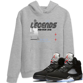 5s Black Metallic Reimagined shirts to match jordans Legends Never Die best t shirts to wear with jordans Air Jordan 5 Reimagined match shoes to clothes SNRT Sneaker Tees unisex cotton Heather Grey 1 shirts