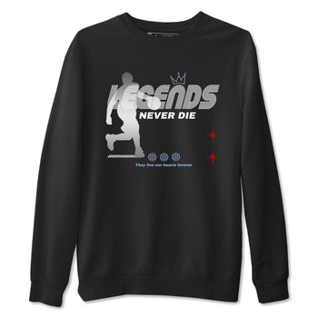 5s Black Metallic Reimagined shirts to match jordans Legends Never Die best t shirts to wear with jordans Air Jordan 5 Reimagined match shoes to clothes SNRT Sneaker Tees unisex cotton Black 2 shirts