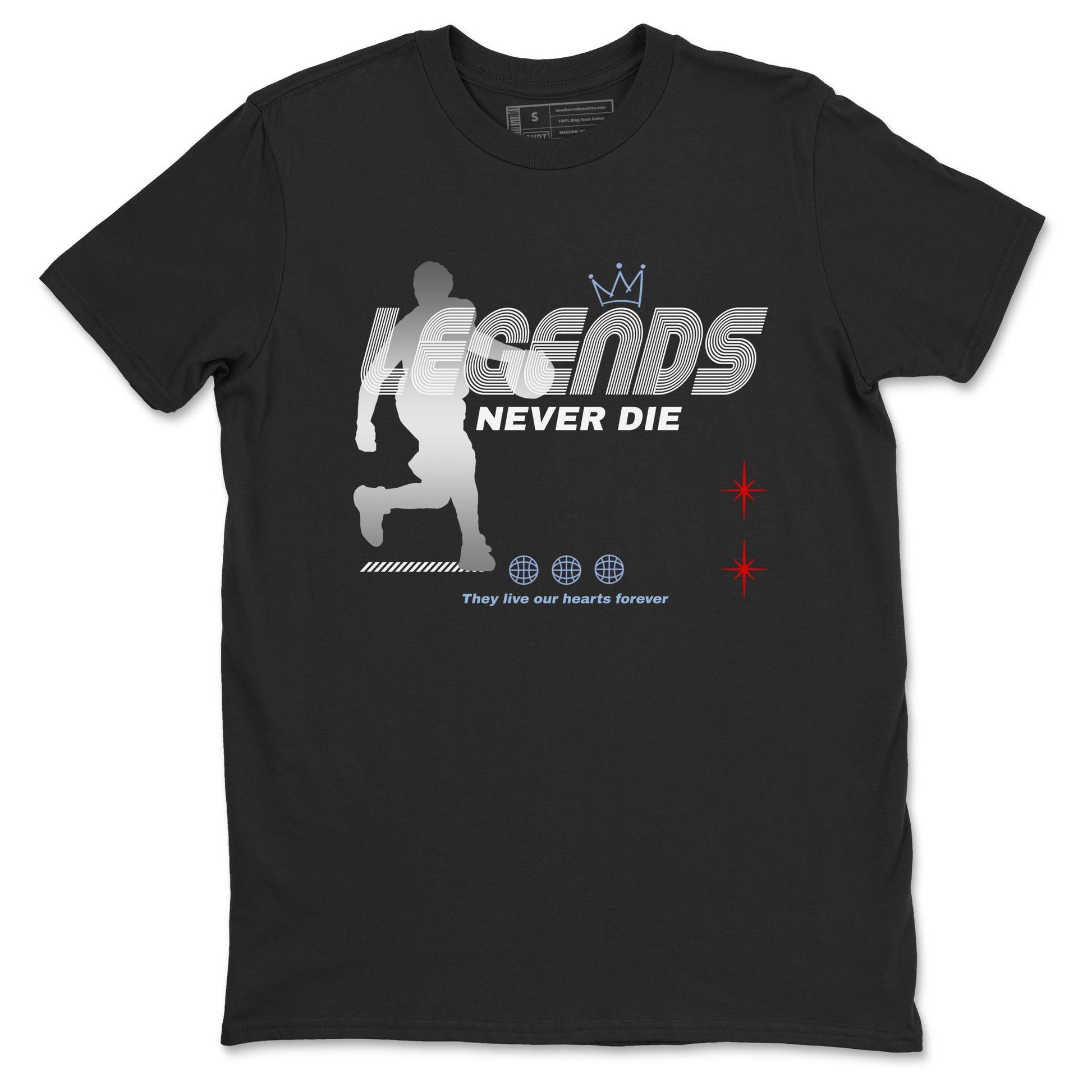 5s Black Metallic Reimagined shirts to match jordans Legends Never Die best t shirts to wear with jordans Air Jordan 5 Reimagined match shoes to clothes SNRT Sneaker Tees unisex cotton Black 2 shirts