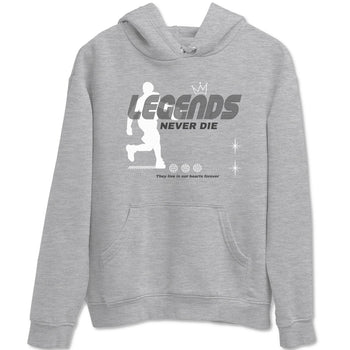 9s Cool Grey shirts to match jordans Legends Never Die sneaker match tees Air Jordan 9 Retro Cool Grey match shoes to clothes SNRT Sneaker Tees unisex cotton Heather Grey 2 shirts