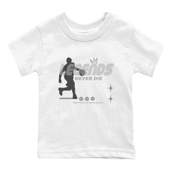 9s Cool Grey shirts to match jordans Legends Never Die sneaker match tees Air Jordan 9 Retro Cool Grey match shoes to clothes SNRT Sneaker Tees Youth Baby White 2 tee