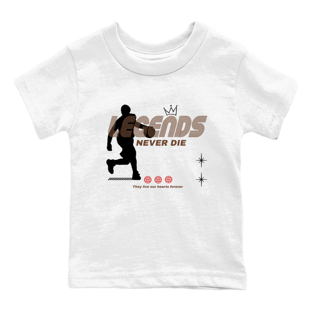 9s Olive shirts to match jordans Legends Never Die sneaker match tees Air Jordan 9 Olive match shoes to clothes SNRT Sneaker Tees Youth Baby White 2 tee