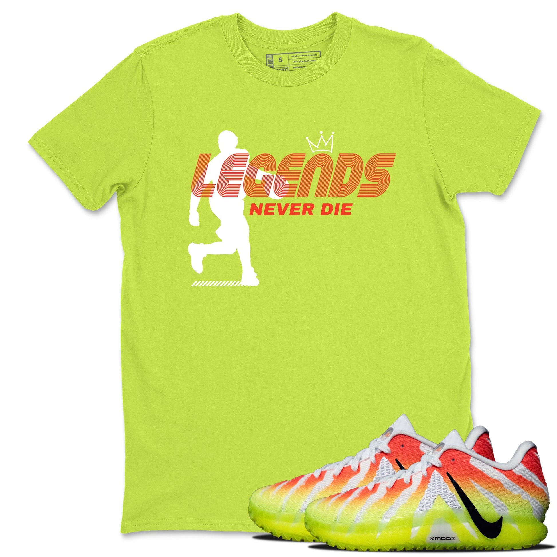 Sneaker match tees – Sneaker Tees To Match Nike JA 3 Under The Christmas Tree JA 3 'Snowed In'  Shoes – Legends Never Die Tee Safety Green 1
