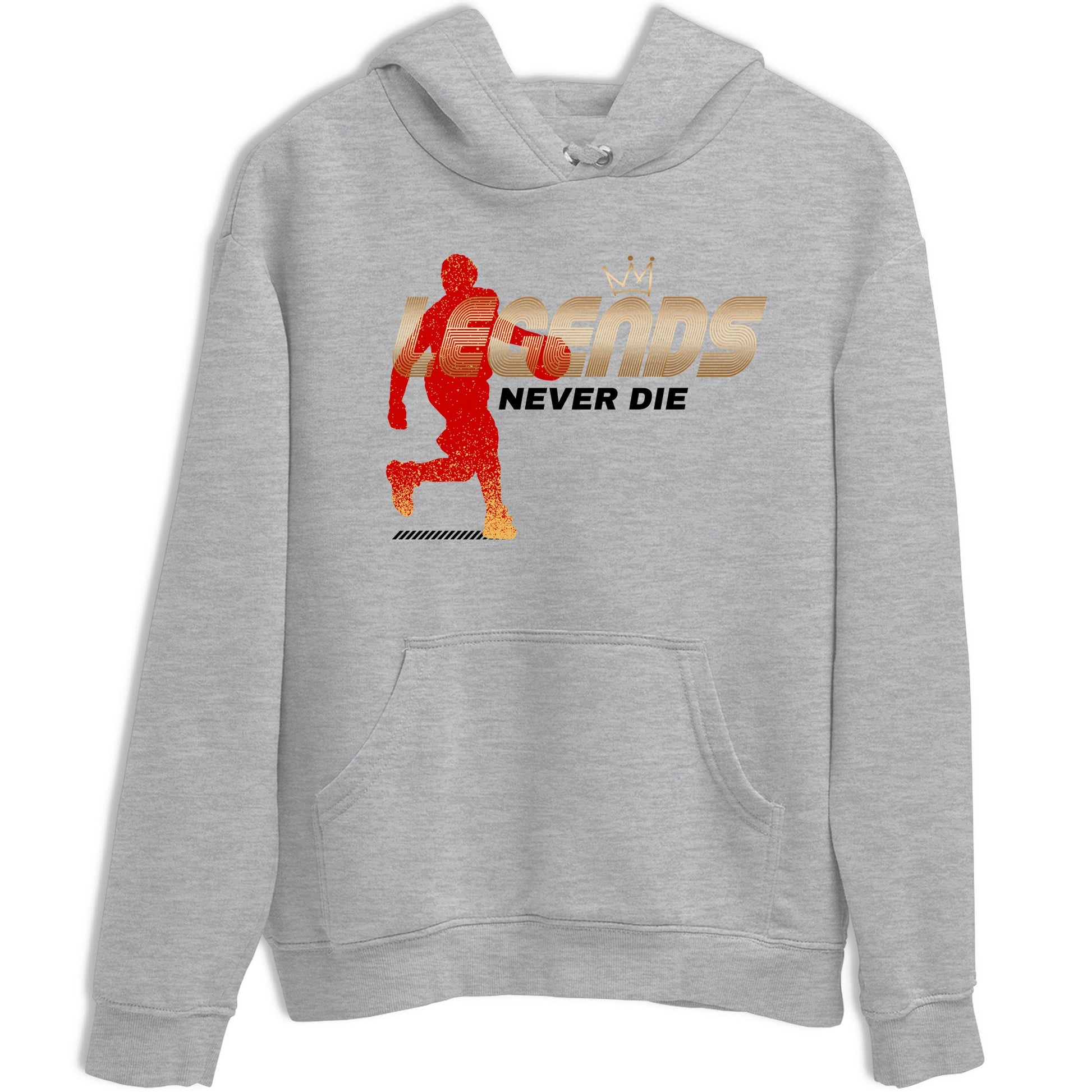 Sneaker match tees – Sneaker Tees To Match Nike KB 9 China Shoes KB 9 University Red and Metallic Gold – Legends Never Die Tee Heather Grey 2