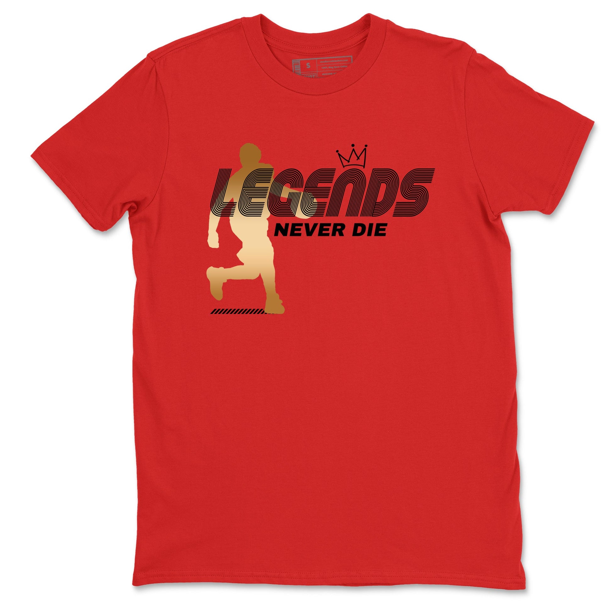 Sneaker match tees – Sneaker Tees To Match Nike KB 9 China Shoes KB 9 University Red and Metallic Gold – Legends Never Die Tee Red 2