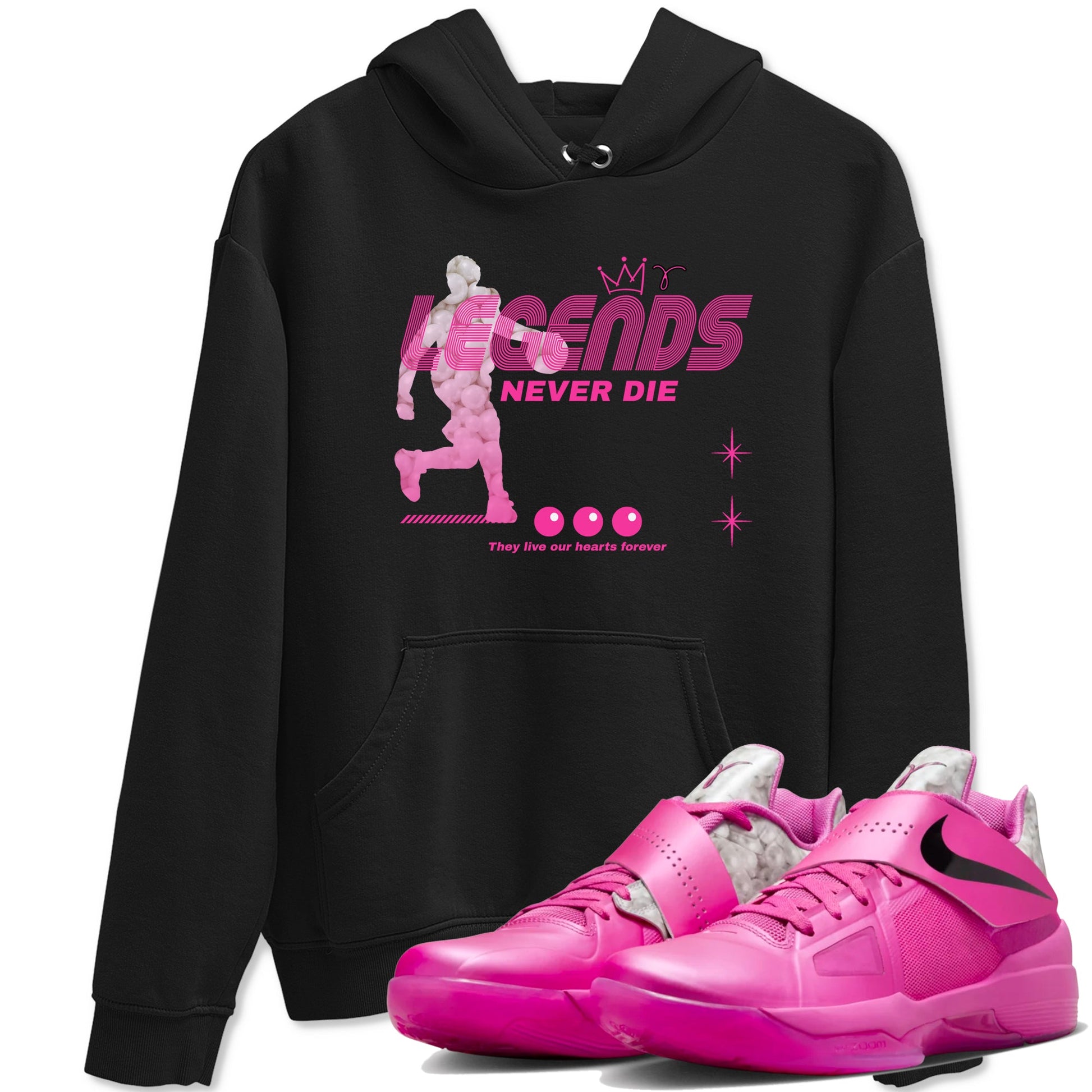 Nike KD 4 Retro Aunt Pearl shirts to match jordans Legends Never Die sneaker match tees Nike KD 4 Aunt Pearl match shoes to clothes SNRT Sneaker Tees unisex cotton Black 1 shirts