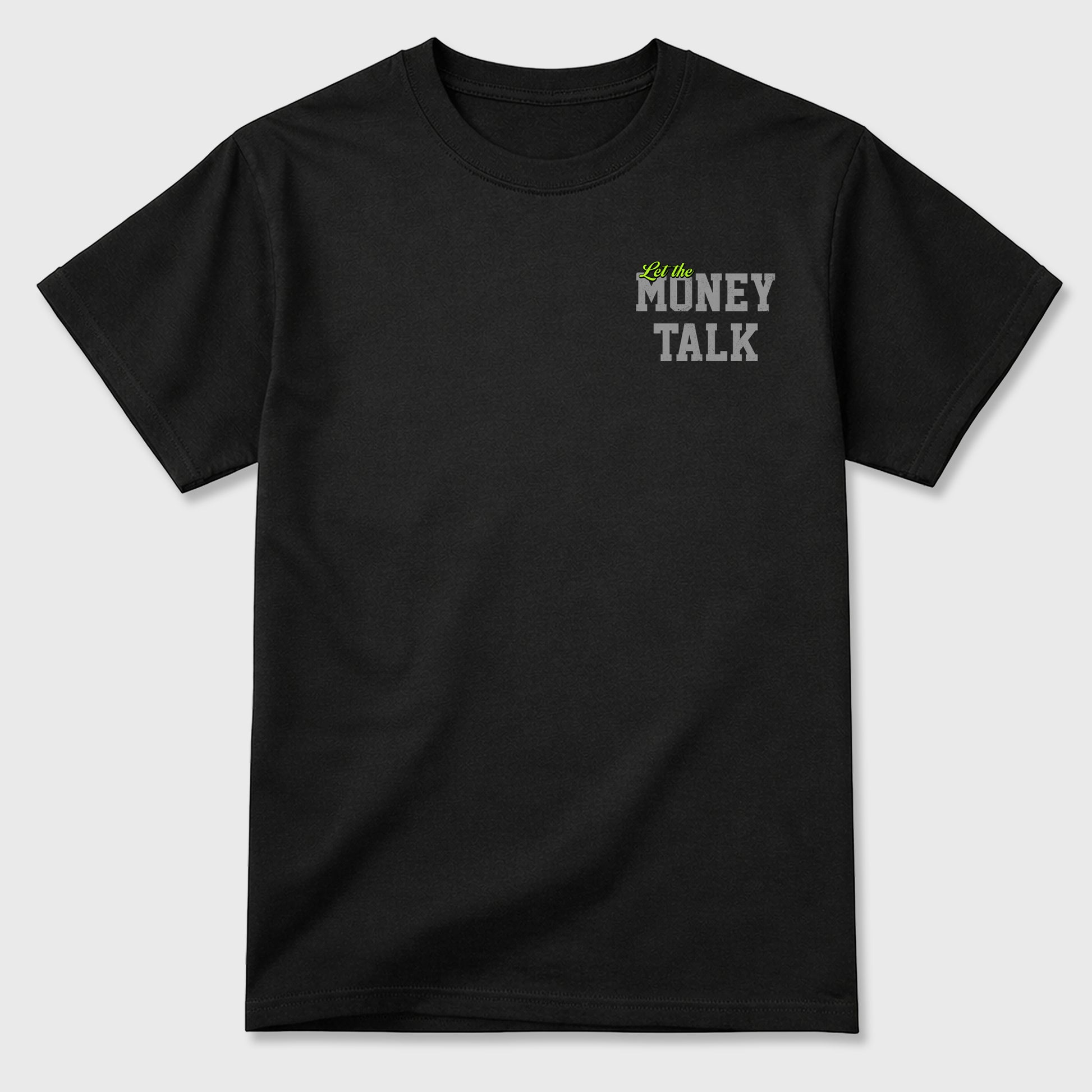 Let the Money Talk sneaker match t-shirt styled to complete your fit with the Air Max 90 Neon Yellow sneakers, shown in Cool Grey.