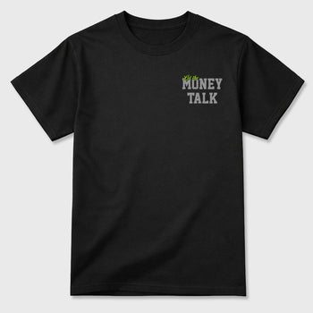 Let the Money Talk sneaker match t-shirt styled to complete your fit with the Air Max 90 Neon Yellow sneakers, shown in Cool Grey.