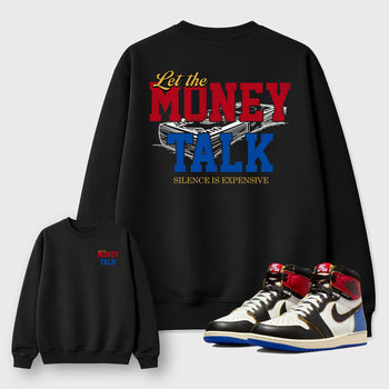 Let the Money Talk sneaker match t-shirt styled to complete your fit with the sneakers, shown in Black.