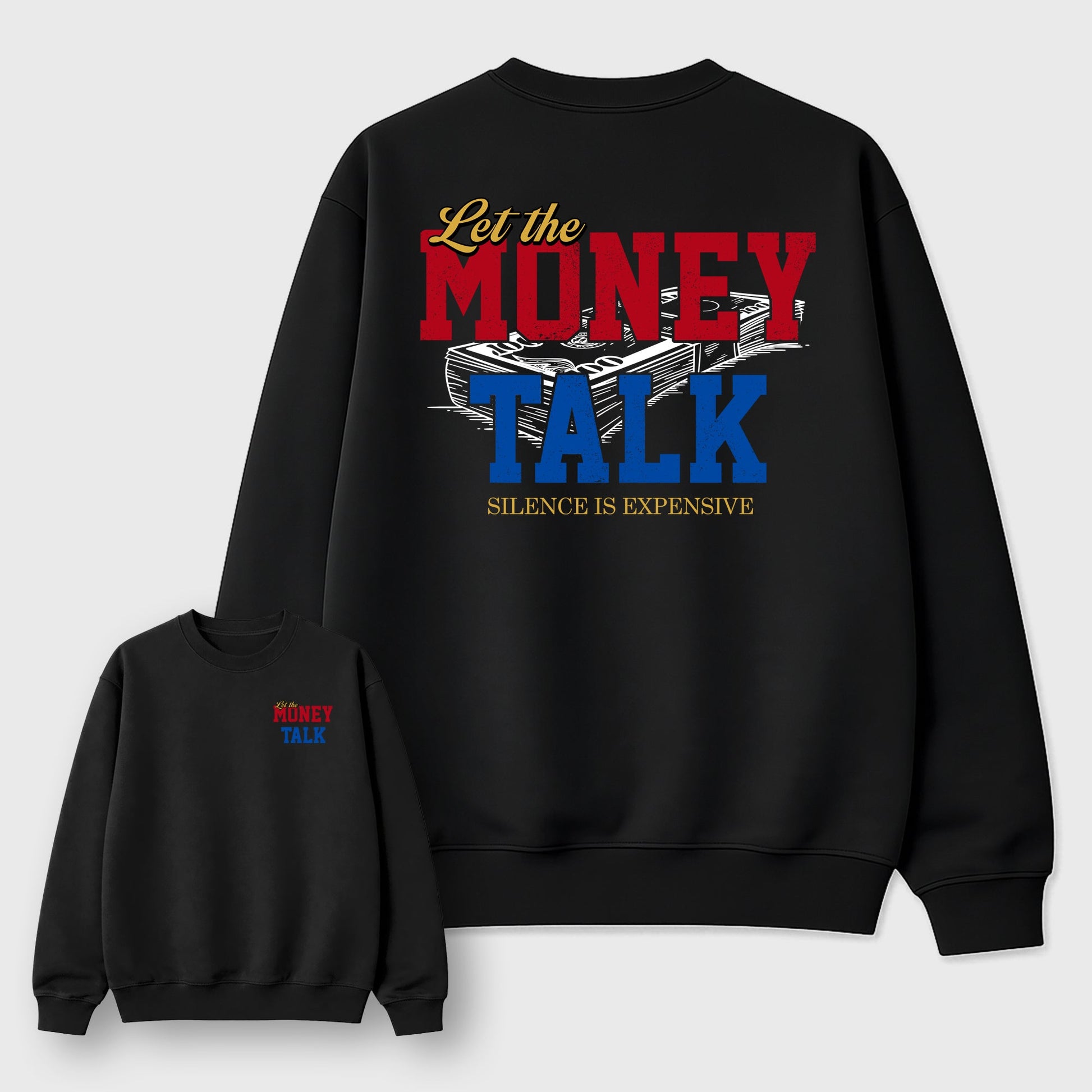 Let the Money Talk sneaker match t-shirt styled to complete your fit with the sneakers, shown in Black.