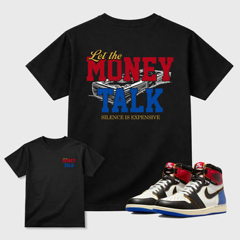 Let the Money Talk sneaker match t-shirt styled to complete your fit with the sneakers, shown in Black.