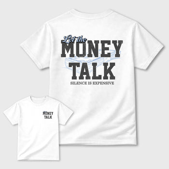 Let the Money Talk sneaker match t-shirt styled to complete your fit with the sneakers, shown in White.
