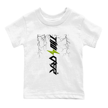 Foams One Black Volt best t shirts to wear with jordans Lightning Thunder sneaker match tees Air Foamposite One Black Volt match shoes to clothes SNRT Sneaker Tees Youth Baby White 2 tee