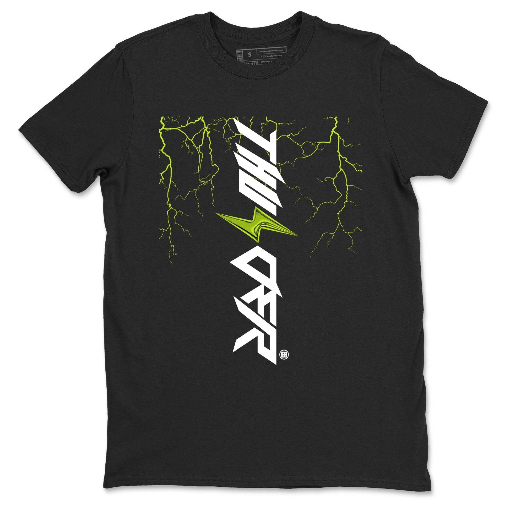 Foams One Black Volt best t shirts to wear with jordans Lightning Thunder sneaker match tees Air Foamposite One Black Volt match shoes to clothes SNRT Sneaker Tees unisex cotton Black 2 shirts