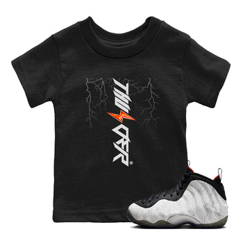 Foams One Jin shirts to match jordans Lightning Thunder sneaker match tees Air Foamposite One Jin match shoes to clothes SNRT Sneaker Tees Youth Baby Black 1 tee