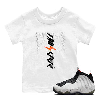 Foams One Jin shirts to match jordans Lightning Thunder sneaker match tees Air Foamposite One Jin match shoes to clothes SNRT Sneaker Tees Youth Baby White 1 tee