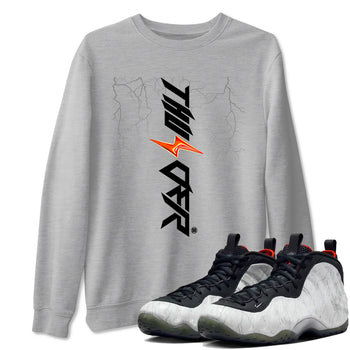 Foams One Jin shirts to match jordans Lightning Thunder sneaker match tees Air Foamposite One Jin match shoes to clothes SNRT Sneaker Tees unisex cotton Heather Grey 1 shirts